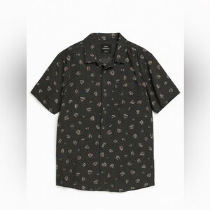 O’Neill Men’s XXL Short-Sleeve Button Up | Gray Tropical Surf Shirt